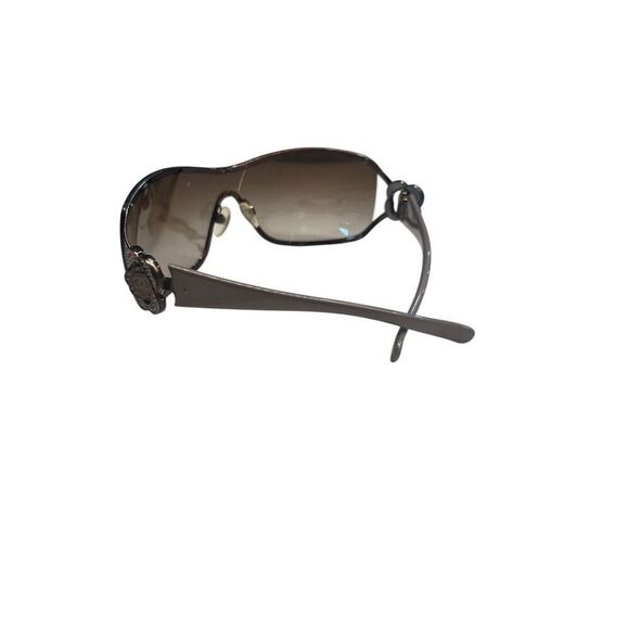 RARE CHANEL SUNGLASSES CAMELLIA SWAROVSKI CRYSTALS Platinum Gray VINTAGE Flower - Picture 6 of 13